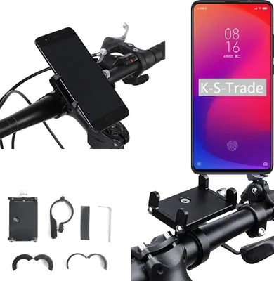 Produktbild von K-S-Trade Handyhalterung für das Fahrrad kompatibel mit Xiaomi Redmi 7 Halter Lenkstange Fahrradhalterung Motorrad Bike Mount Befestigung Smartphone