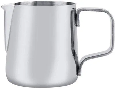 Productafbeelding van Ibenzoa® 100 ml roestvrijstalen melkkannetje – met een 120° kegelvormige schenktuit, druppelvrij, vaatwasmachinebestendig, ideaal voor latte art, cappuccino en macchiato
