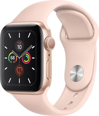 Image de Apple Watch Series 5 Boîtier aluminium 44 mm or, Couleur : Rose