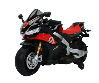Productafbeelding van Aprilia Tuono RS V4 12V Elektrische Kindermotor voor Kinderen – Zwart/Rood – Met Zijwieltjes