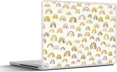 Produktbild von MuchoWow® Laptop Aufkleber Sticker Cover Regenbogen - Pastell - Kinder 32.5x23.5 cm - Sticker für Laptop - Selbstklebend