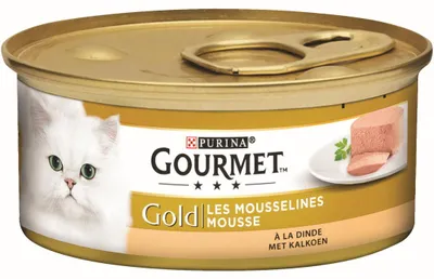Image de Mousse à l'or et à la dinde, 85 g, nourriture pour chat gourmet