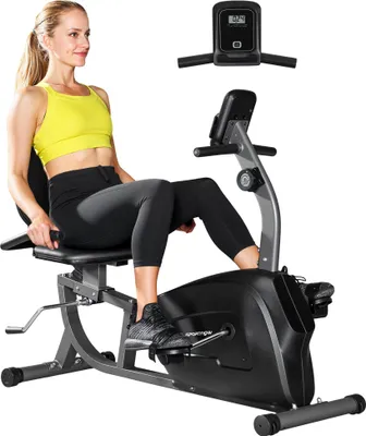 Immagine prodotto di SPORTNOW Cyclette da Casa Recumbent con 8 Livelli di Resistenza Magnetica, Misurazione Pulsazioni, Sellino Regolabile