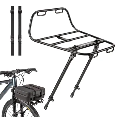 Image de Porte-bagages en aluminium pour vélos, avec support réglable
