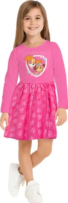 Produktbild von Paw Patrol Kleid für Mädchen - Skye & Liberty Kleidchen Mesh Rock langarm Pink 86-92
