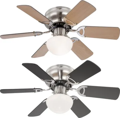 Produktbild von Globo Lighting ventilátor kovový nikl matný, 1x E27