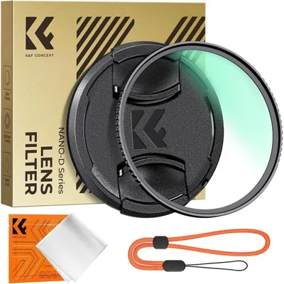 Zdjęcie produktu dla Filtr UV 55 mm z osłoną obiektywu i ściereczką do czyszczenia, 24-warstwowa nanokompozytowa powłoka, HD