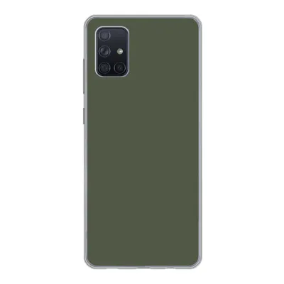 Produktbild von MuchoWow® Handyhülle Schutzhülle Hülle für Samsung Galaxy A71 Grün - Olive - Farbe - Grün - Fest - Olivgrün Silikon Softcase Handy Hülle - Kartenbesitzer
