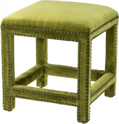 Produktbild von Casa Padrino Luxus Hocker Grün 47 x 47 x H. 52,5 cm - Luxus Möbel