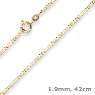 1-9mm-Figarokette-diamantiert-aus-585-Gelbgold-42cm