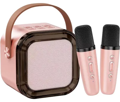 Zdjęcie produktu dla Mikrofon karaoke dla dzieci - Bezprzewodowe mikrofony Bluetooth - 2 mikrofony - 3 do 12 lat - Z oświetleniem LED