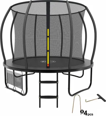 Produktbild von Zelsius Trampolin Schwarz Ø 305 cm für den Outdoor-Bereich, Trampolin Outdoor für maximal 150 kg