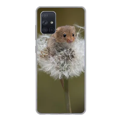 Produktbild von MuchoWow® Handyhülle Schutzhülle Hülle für Samsung Galaxy A51 5G Maus - Jung - Blumen Silikon Softcase Handy Hülle - Abbildung