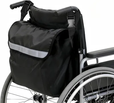 Imagen del producto de Mochila para silla de ruedas, gran capacidad, impermeable, con correas ajustables, reflectante, apta para sillas de ruedas y