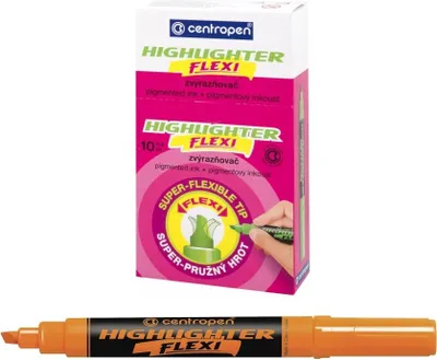 Produktbild von Zvýrazňovač Centropen 8542 Flexi oranžový