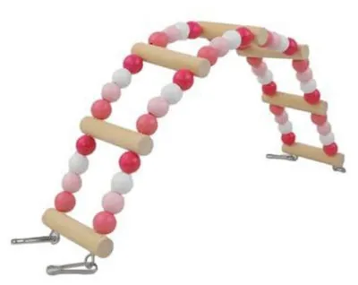 Produktbild von Vogelspielzeug Holzperlen Kletterleiter 70x10cm Bunt für Papageien Nymphensittiche