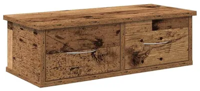 Image de Armoire ancienne en bois avec deux tiroirs