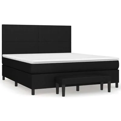 Produktbild von Boxspringbett mit Matratze Schwarz 160x200 cm Stoff