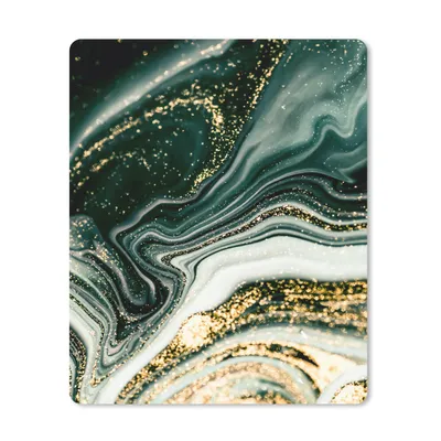 Produktbild von MuchoWow® Mauspad Mousepad Marmoroptik - Gold - Grün - Glitter - Design - Marmor 30x40 cm - Mousepads - Maus Mat - Pad - Mausunterlage - Mausmatten