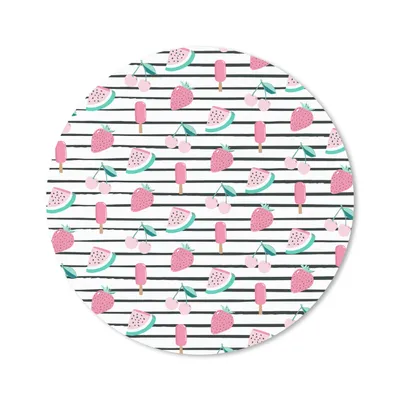 Produktbild von MuchoWow® Mauspad Mousepad Obst - Rosa - Muster 40x40 cm - Mousepads - Maus Mat - Pad - Mausunterlage - Schreibtisch Accessoires