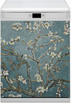 Produktbild von Dekorative Magnetmatte Küche Geschirrspüle 60x70 cm  Magnet für Spülmaschine  - Blumenkirsche