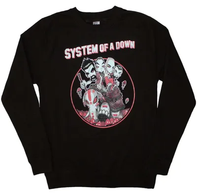 Produktbild von System Of A Down - "Mushroom People" Sweatshirt für Herren/Damen Uni RO12342 (S) (Schwarz)