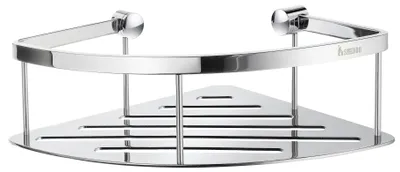 Produktbild von Smedbo SIDELINE - Eckseifenkorb mit Bodenplatte in Chrom poliert DK3031