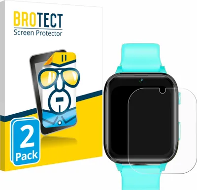 Produktbild von 2x Für Clleylise Kids Smartwatch 1.7" Schutzfolie BROTECT Displayschutz Display Schutz Folie Klar Transparent