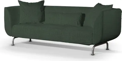 Produktbild von Dekoria Bezug für Strömstad 3-Sitzer Sofa, dunkelgrün, Bezug für Sofa Stromstad 3-sitzer