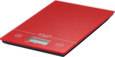 Produktbild von Adler AD 3138r Küchenwaage bis 5kg LCD Display Rot