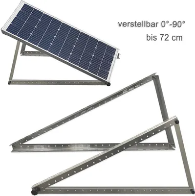 Produktbild von Halterung für Solarpanel bis 72cm Photovoltaik Solarmodul 0°-90° Aufständerung