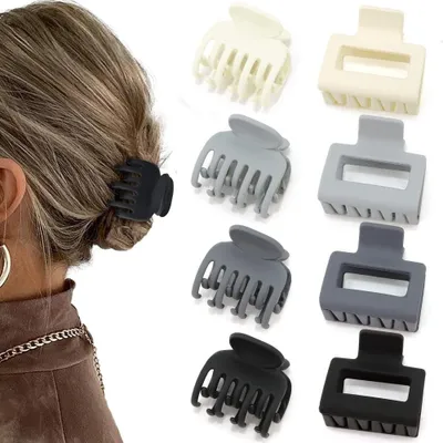 Image de Pinces à cheveux pour femmes - Coffret de 8 pièces - 4 couleurs - Clips pour cheveux pour femmes et filles - Pinces à cheveux pour cheveux fins et épais - Accessoires pour cheveux - Coffret C