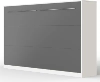 Produktbild von SMARTBett Schrankbett Standard  Weiss/Anthrazit 120 Horizontal