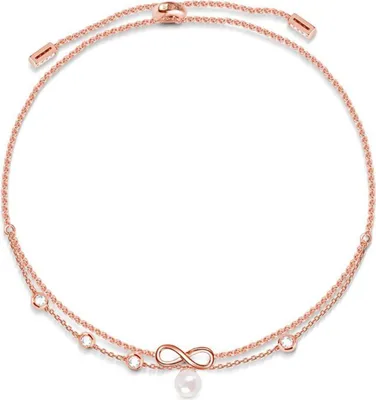 Produktbild von Gnoce Fußkette Infinity DLB001 Silber rosévergoldet
