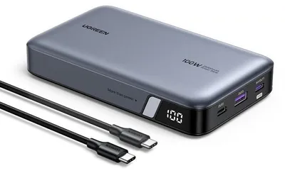 Obrázok produktu pre Powerbanka, UGREEN 20000 mAh, 100 W, verzia 2, sivá, USB-C PD
