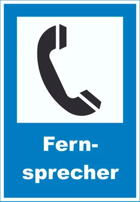 Produktbild von Fernsprecher Schild A3 Rückseite selbstklebend