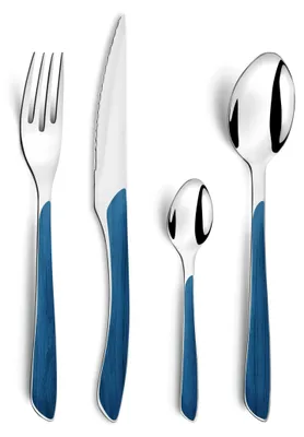 Produktbild von 24-teiliges Besteckset – marineblau
