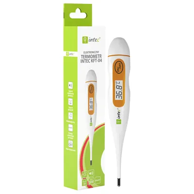 Obrázok produktu pre Klinický teplomer Intec KFT-04 Digitálny teplomer Alarm horúčky Automatické vypnutie