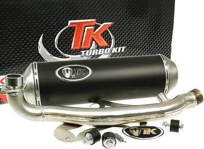 Immagine prodotto di Sistemi di scarico TurboKit GMax 4T, colore nero, in alluminio, con omologazione europea (ABE), per Suzuki AN 400 Burgman