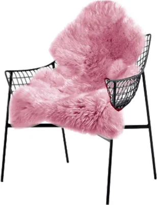 Produktbild von WOLTU Faux Lammfell Schaffell Teppich, Longhair Fell Optik, Wolle Sofa Matte Bettvorleger, 60 x 90 cm,  rosa