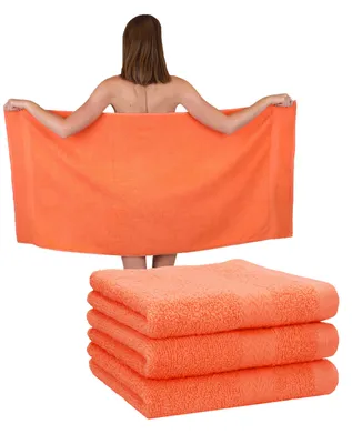 Produktbild von Betz 4 Stück Duschtücher 70 x 140 cm PREMIUM 100% Baumwolle Liegetuch Strandtuch   Farbe: blutorange