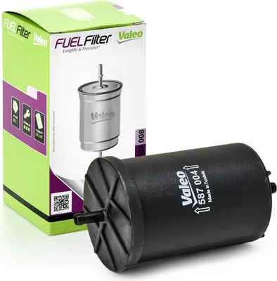 Produktbild von Kraftstofffilter VALEO 587004 für VW Transporter IV Bus (70B, 70C, 7DB, 7DK, 70J, 70K, 7DC, 7DJ) Leitungsfilter