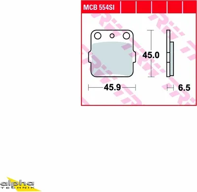 Produktbild von TRW Bremsbelagsatz MCB554SI CR125 CR80R HE04 YZ250 KSF400 LTZ400
