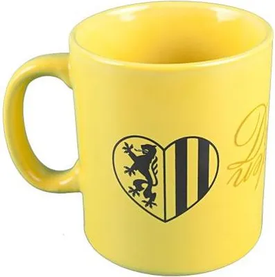 Produktbild von Keramiktasse mit Print Dresden Wappen 57480 gelb