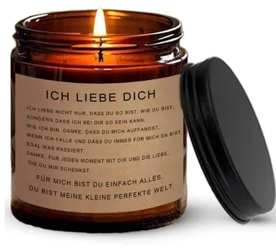 Duftkerze Sojawachs Lavendel 190g im Glas, Aromatherapie