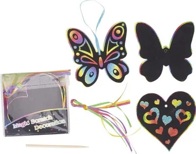 Produktbild von Goki Hang-up Scratch magic, Bastelset für Kinder, 3 Jahr(e), Karton, Holz