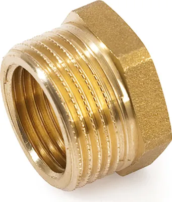 Produktbild von Reduzierstück 3/4" AG x 1/2" IG Messing : 3/4 Zoll Außengewinde auf 1/2 Zoll Innengewinde Größe: 3/4 Zoll Außengewinde auf 1/2 Zoll Innengewinde