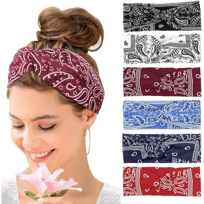 Produktbild von Haarband Damen Breit 6er Set – Boho Elastisches Stirnband für Sport & Yoga – Weiche Bunte Haaraccessoires