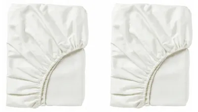 Produktbild von IKEA NATTJASMIN Spannbettlaken weiß 90x200 cm