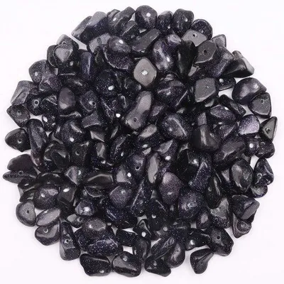 Produktbild von Sammlung von 420 blauen Naturkristallen, Ø 5-8 mm, für Bastelprojekte, DIY-Ketten-Steine, Ohrringe und Schmuckelemente.